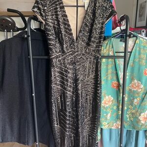 Elegant Black Sequin Dress